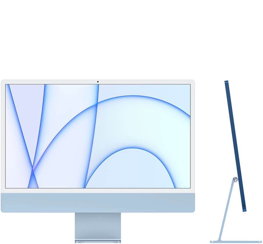 iMac 24-inch (2021) — M1 · 8GB · 256GB · Blue
