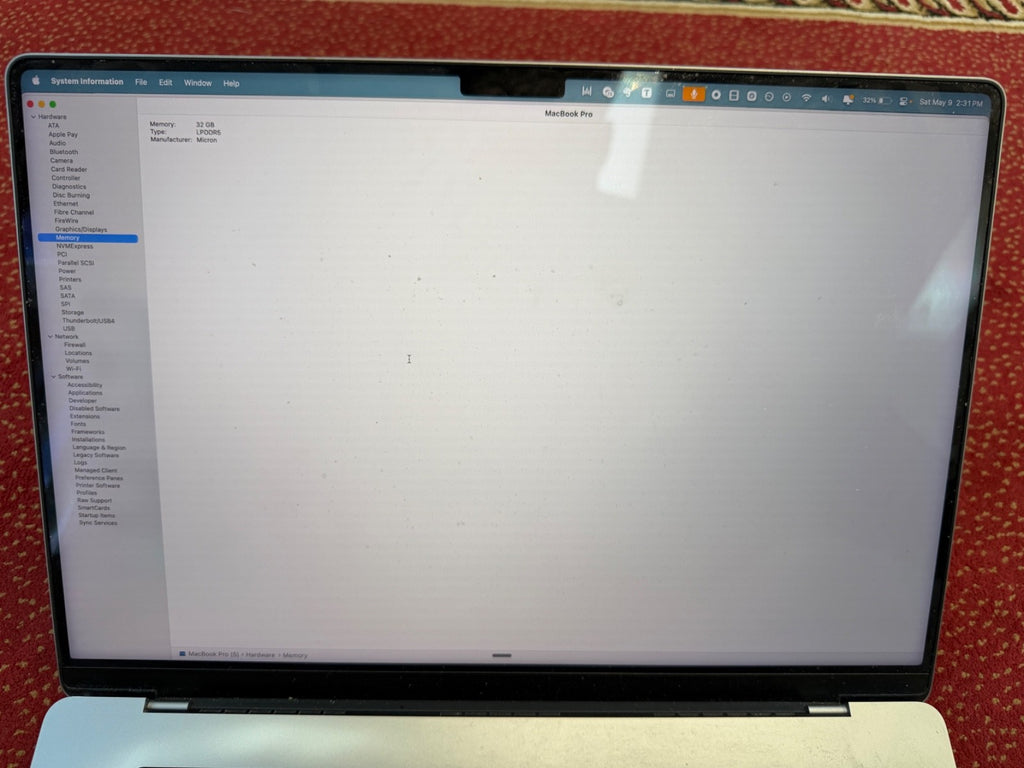 MacBook Pro (2023, 16-inch) — M2 Max · 1TB · Silver