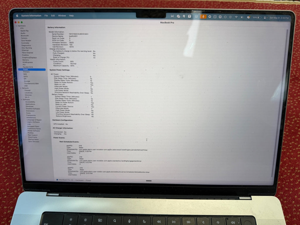 MacBook Pro (2023, 16-inch) — M2 Max · 1TB · Silver