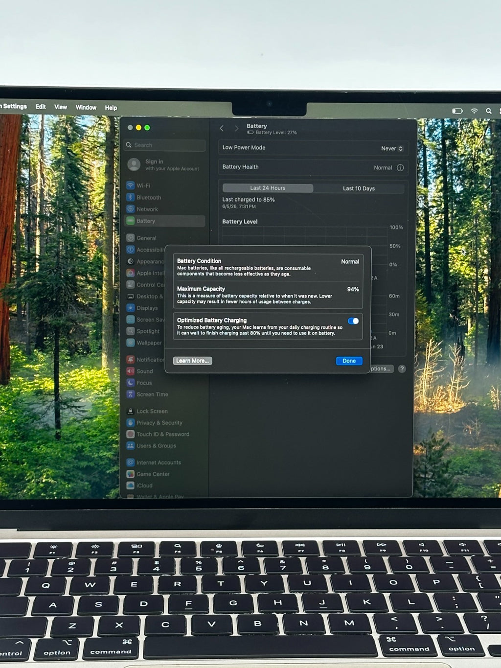 MacBook Air (2022, 13-inch) — M2 · 8GB · 256GB · Starlight