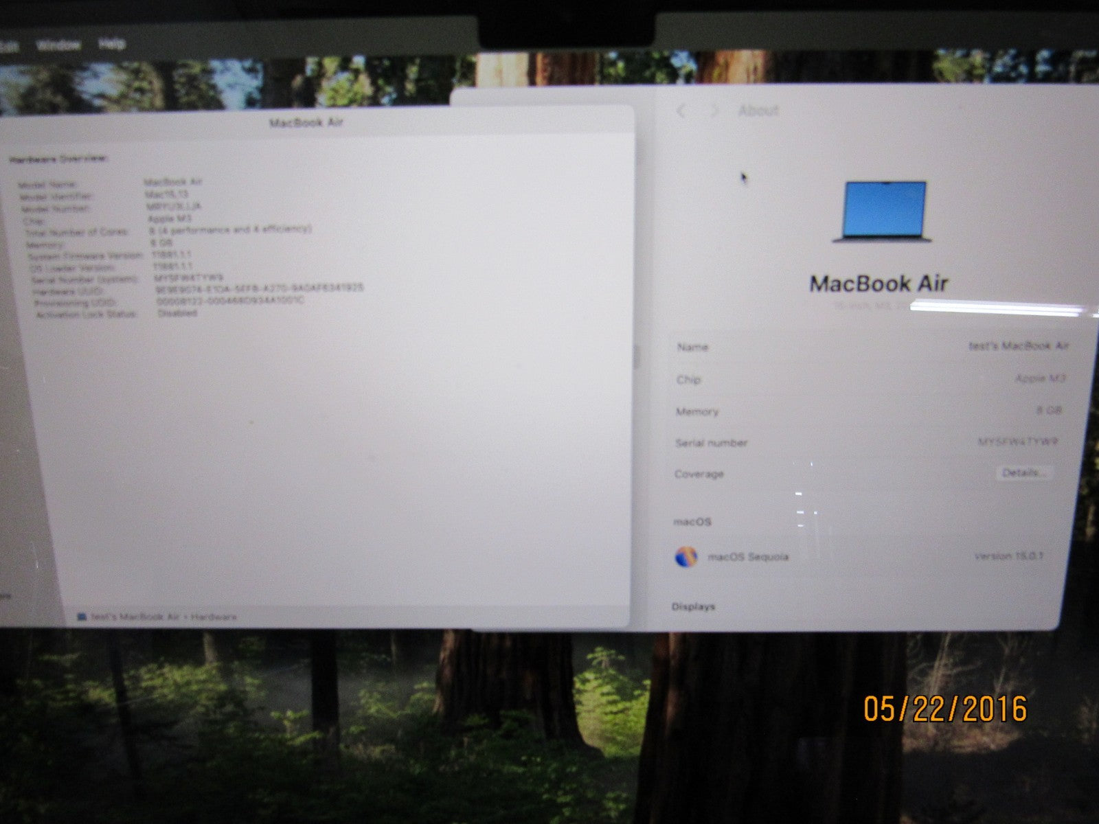 MacBook Air (2024, 15-inch) — M3 · 256GB · Midnight